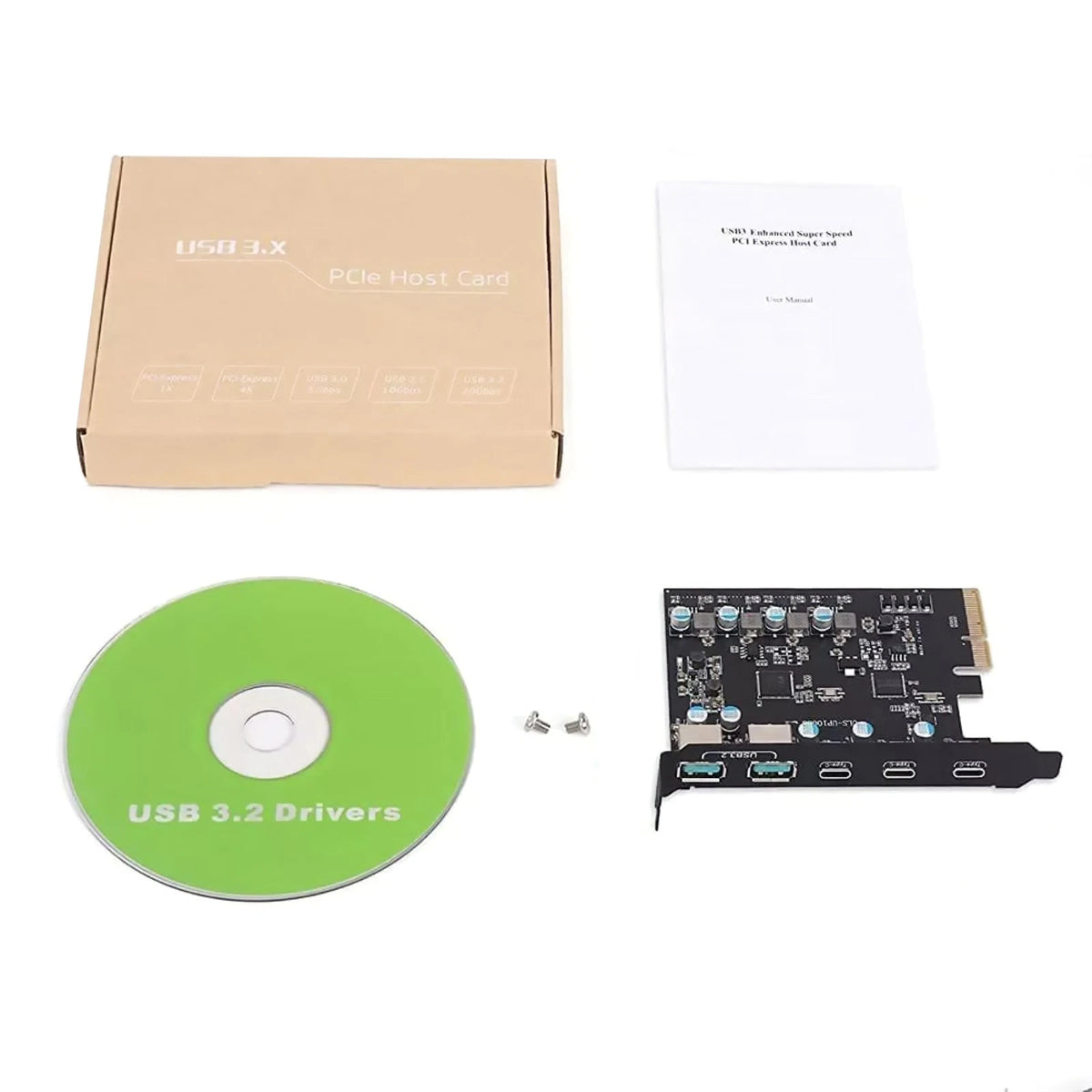 5 Ports Expansion Card for Desktop Computers (USB Type-A, USB Type-C)