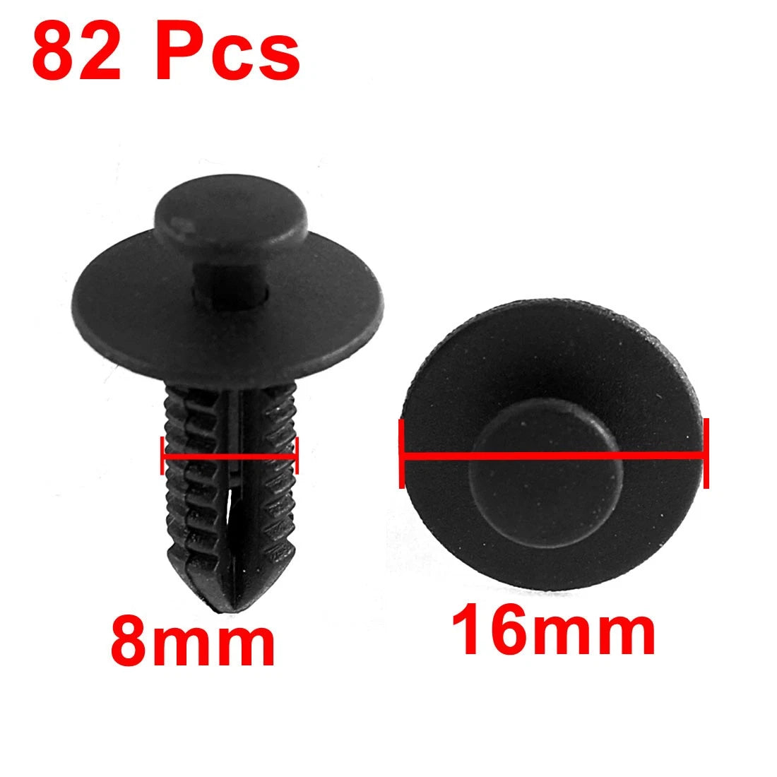 Plastic Rivet Fastener Flaps Bumper Push Clips Set for Mercedes Benz (82 Pack)