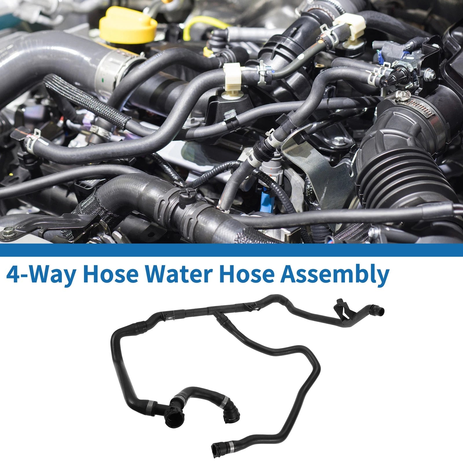 4-Way Hose Water Hose Assembly Replacement for BMW 318i (2007–2012)