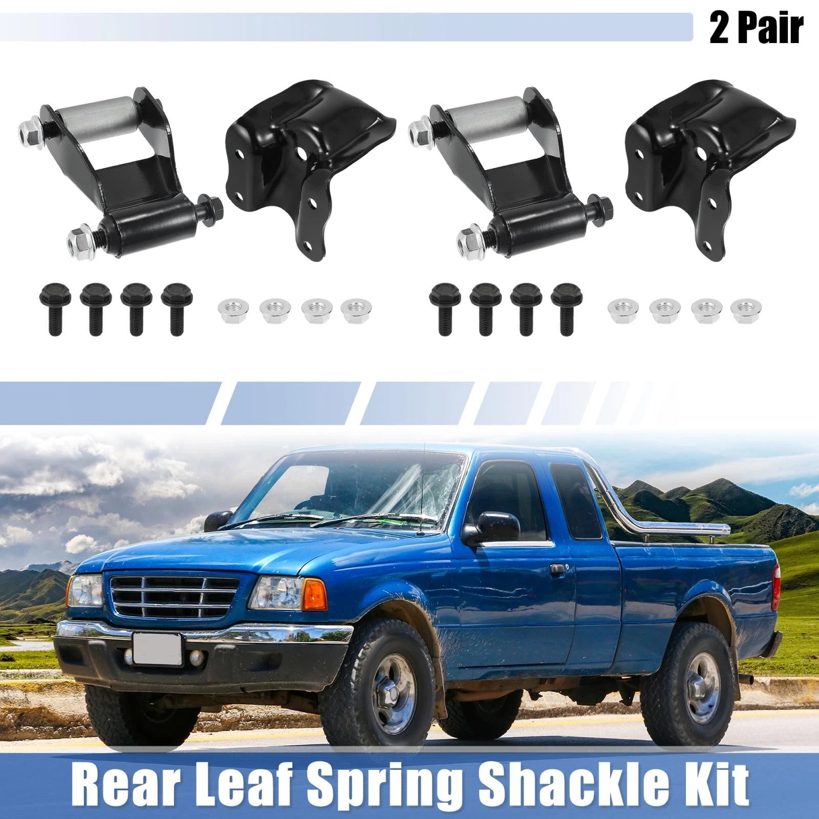 Rear Leaf Spring Shackle Bracket Kit Pair for Ford Ranger Mazda B (2000–2011)