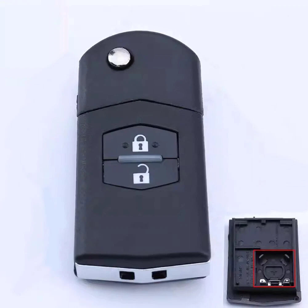 2-Button Remote Key Shell Case for Mazda 2 3 5 6 RX8 MX5 (2003–2020)