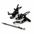 Aluminum Rearsets Footpegs Pedals for Suzuki GSX-R 600 750 (2011–2019) Black T9