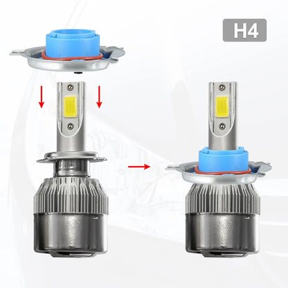 2X H4 LED Headlight Adapter Base Bulb Sockets for Car (Universal)
