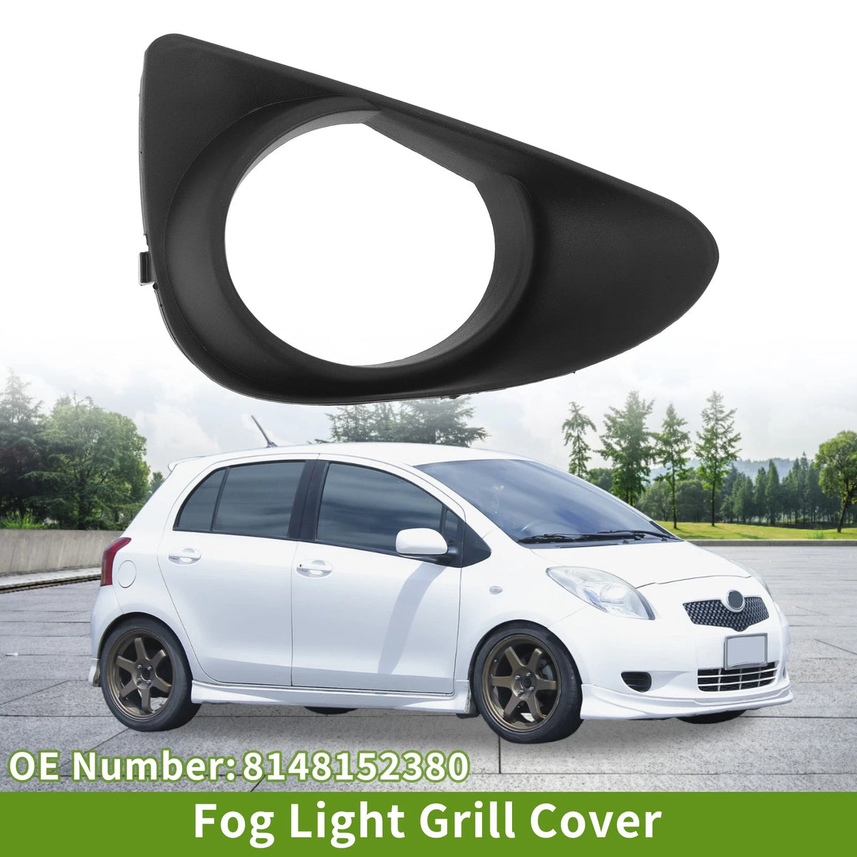 Front Right Fog Light Grille Replacement for Toyota Yaris (2011–2014)