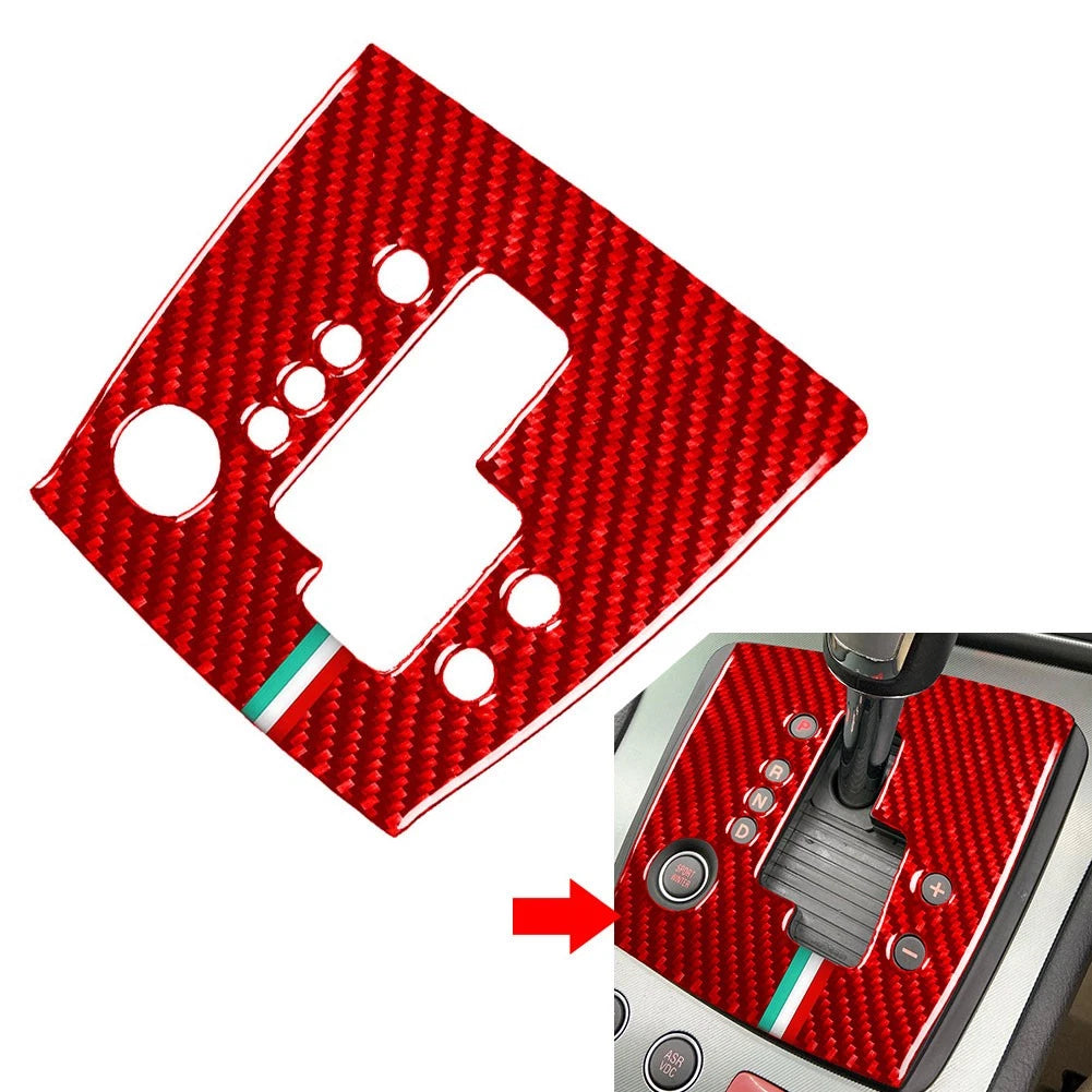 Carbon Fiber Red Gear Shift Panel Cover Trim for Alfa Romeo 159 (2006–2011)