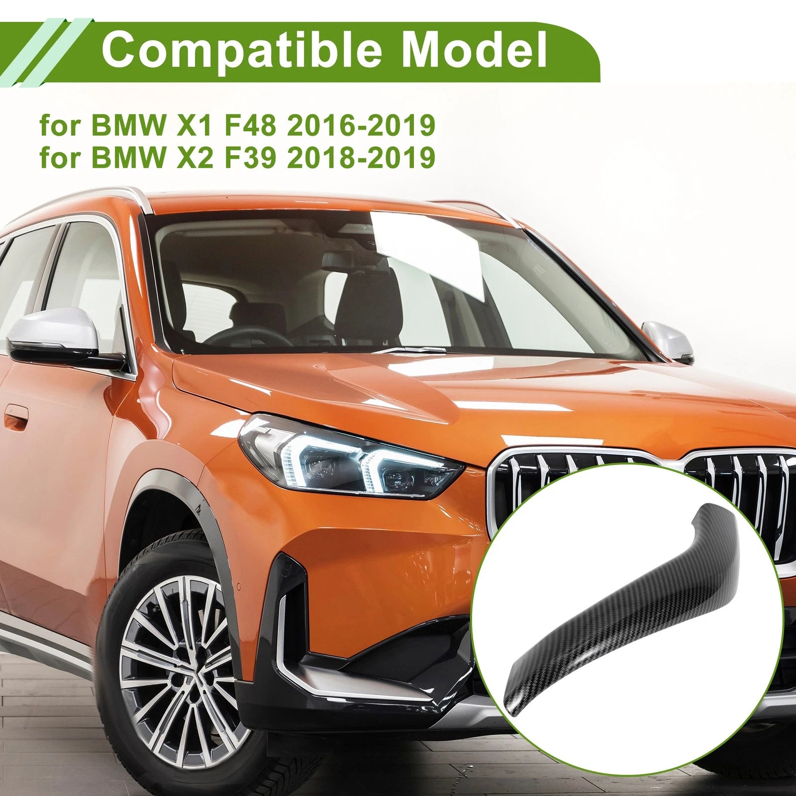 Door Handle Pull Trim Cover Replacement for BMW X1 F48 (2016–2019)