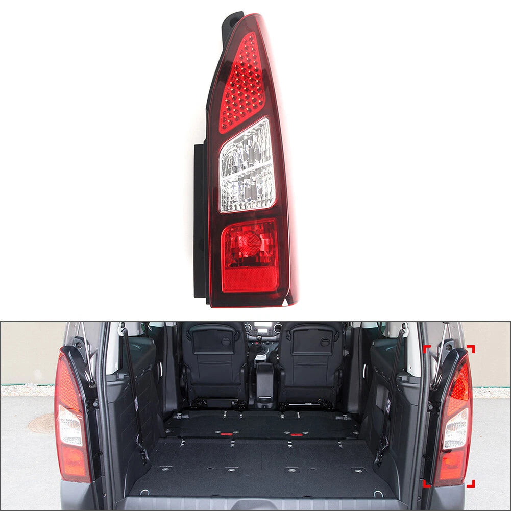 Right Side Red Rear Tail Light Housing for Citroen Berlingo (2012–2018)