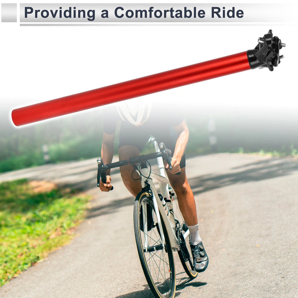Seat Post 30.4x450mm Adjustable with Fixing Clip for Red Bike Frame (—)