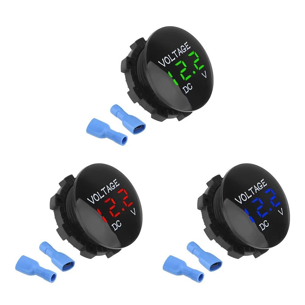 LED Digital Voltmeter for Car Motorcycle Marine (1 pcs)