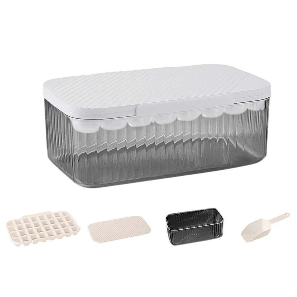 Stackable Silicone Ice Cube Tray with Lid for Home