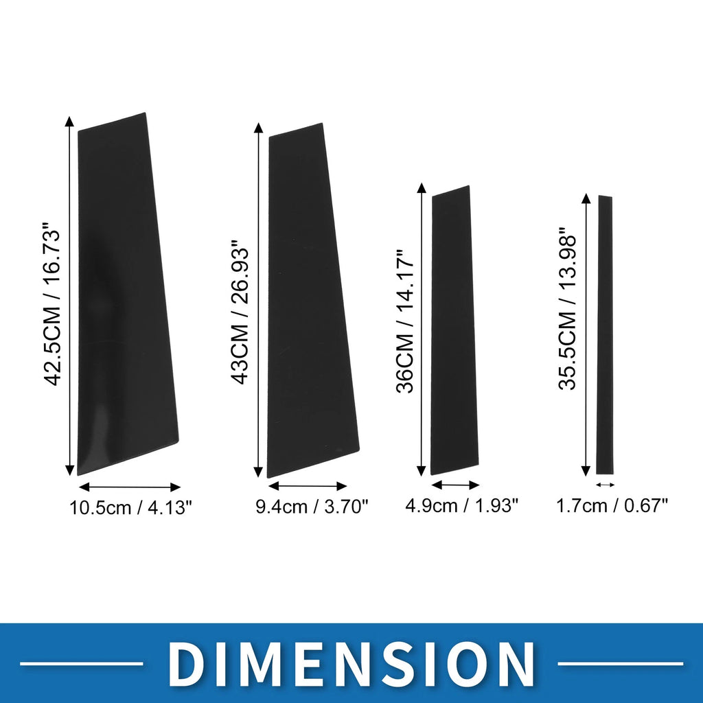 8 Pcs Door Pillar Window Trim Replacement for Toyota Highlander (2022–2024)
