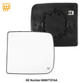 Left Side Towing Mirror Glass Replacement for Dodge Ram 1500 2500 3500 (2010–2024)