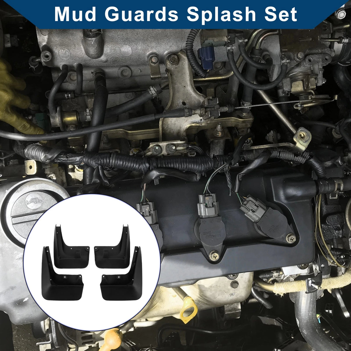 Mud Flaps Splash Guards 1 Set Mud Guards for BMW 5 Series E60 (2005–2010)