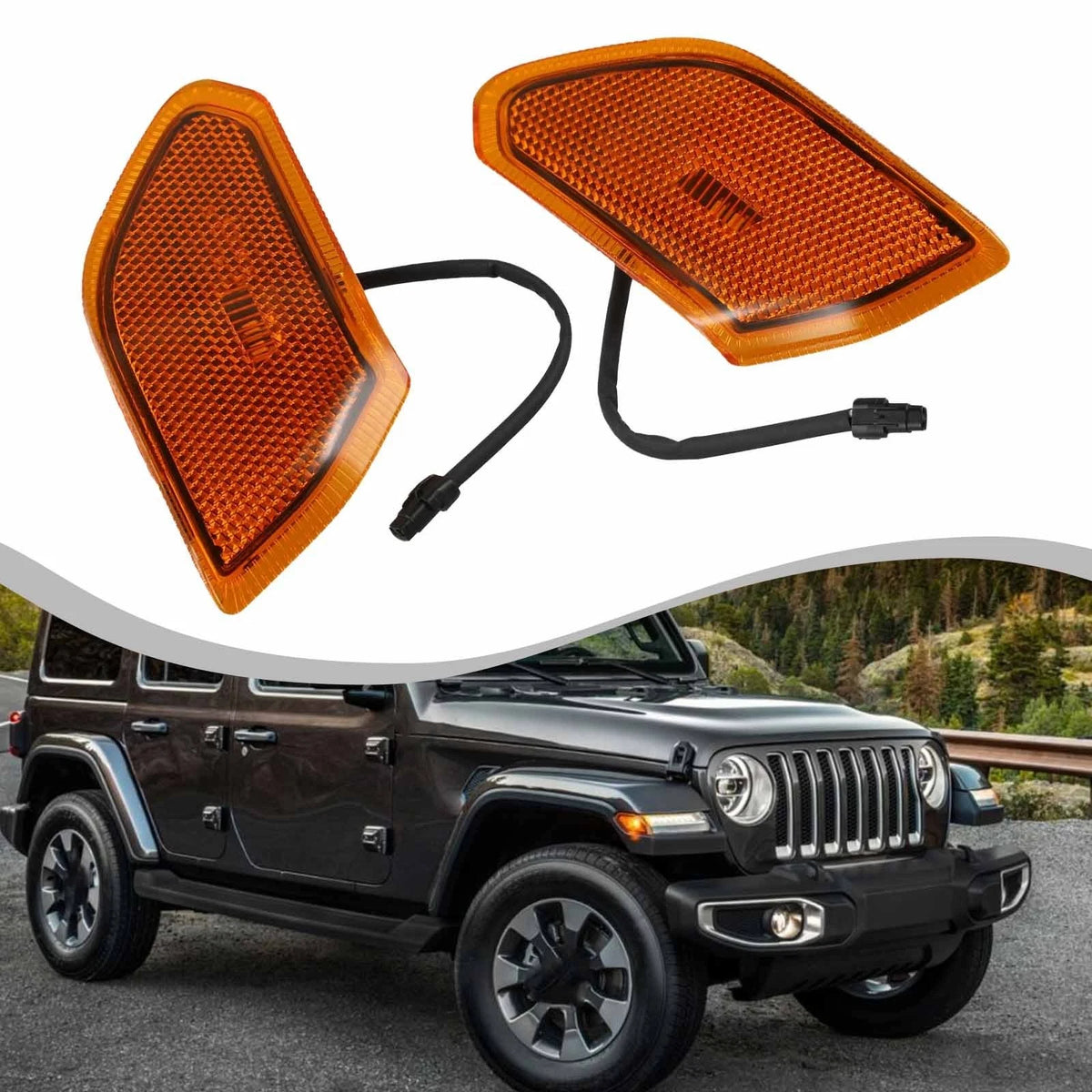 LED Turn Signal Lamps for Jeep Wrangler JL (2018–2023)
