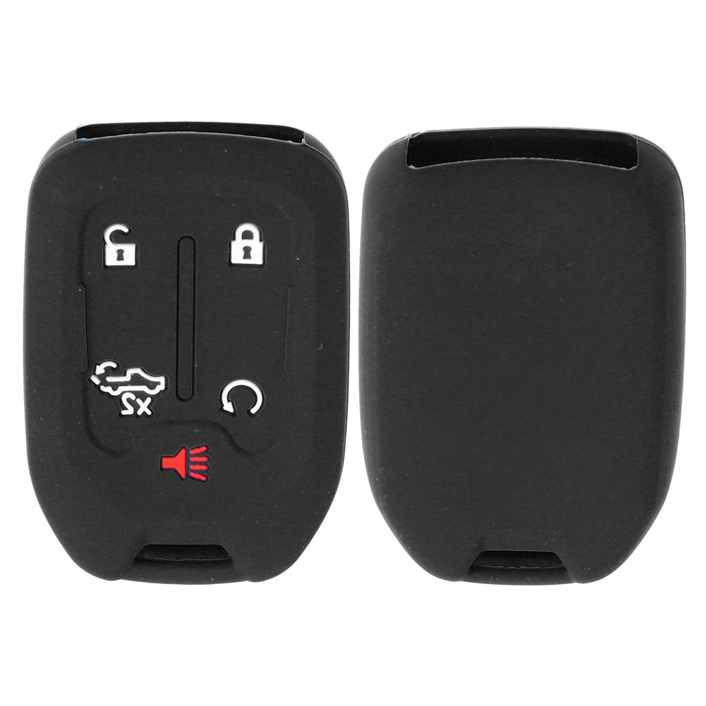 Smart Key Fob Case Cover 2 Pcs for Chevrolet Silverado 2019–2022 Black