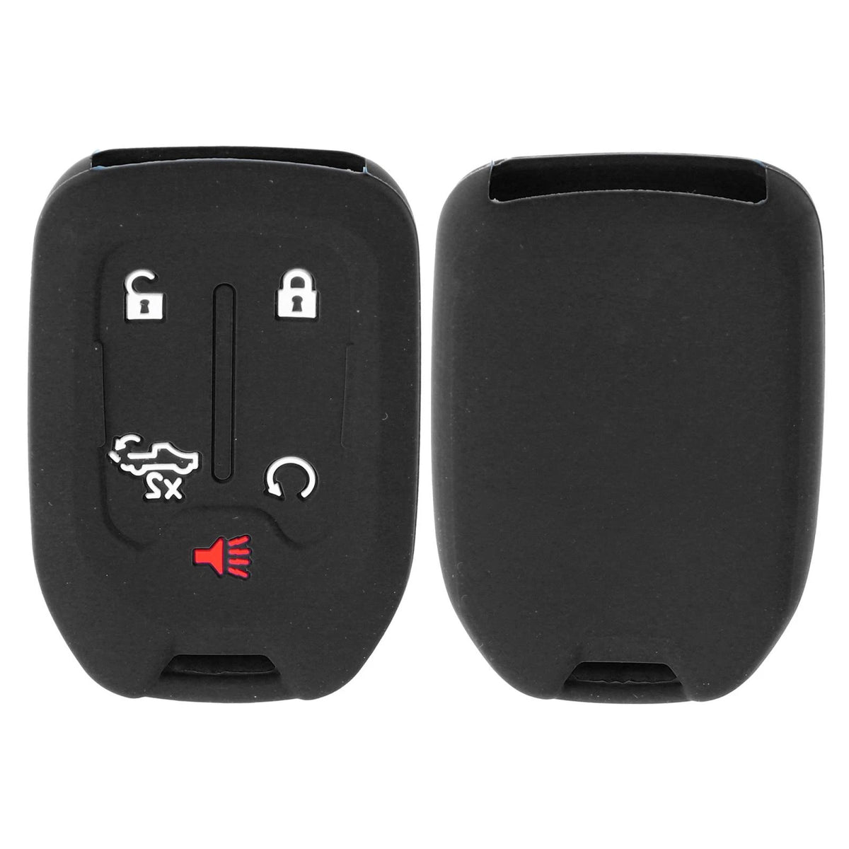 Smart Key Fob Case Cover 2 Pcs for Chevrolet Silverado 2019–2022 Black