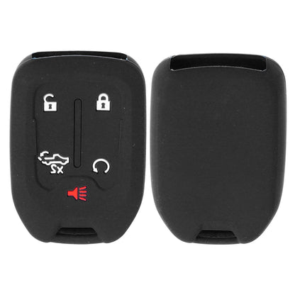 Smart Key Fob Case Cover 2 Pcs for Chevrolet Silverado 2019–2022 Black