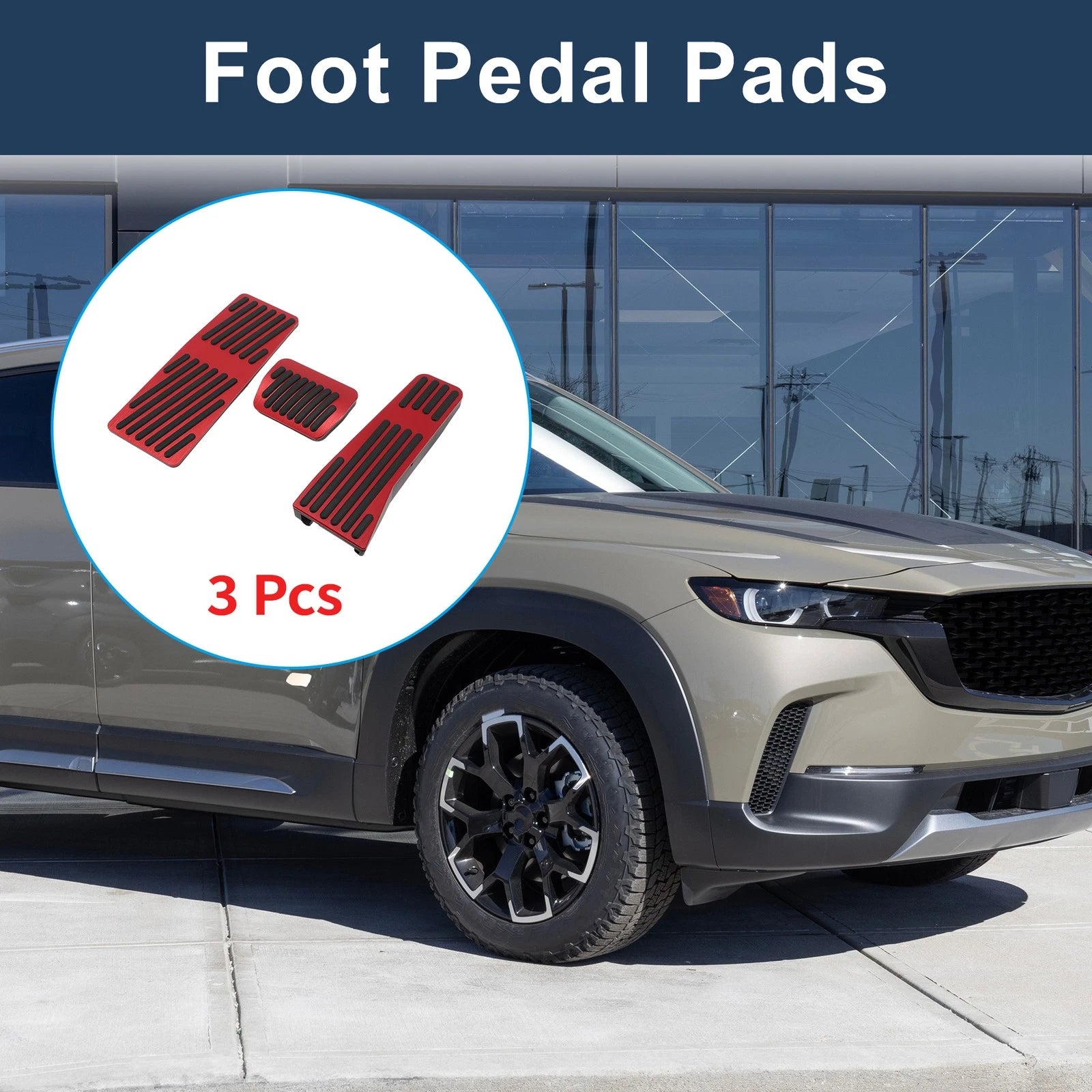 3X Automatic Foot Accelerator Pedal Covers for Mazda CX50/CX60 (2023–2025)