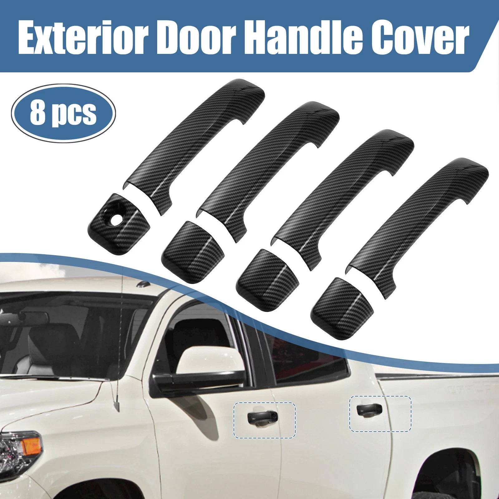 Side Door Handle Cover Trim Kit Replacement for Toyota Tundra (2007–2020)