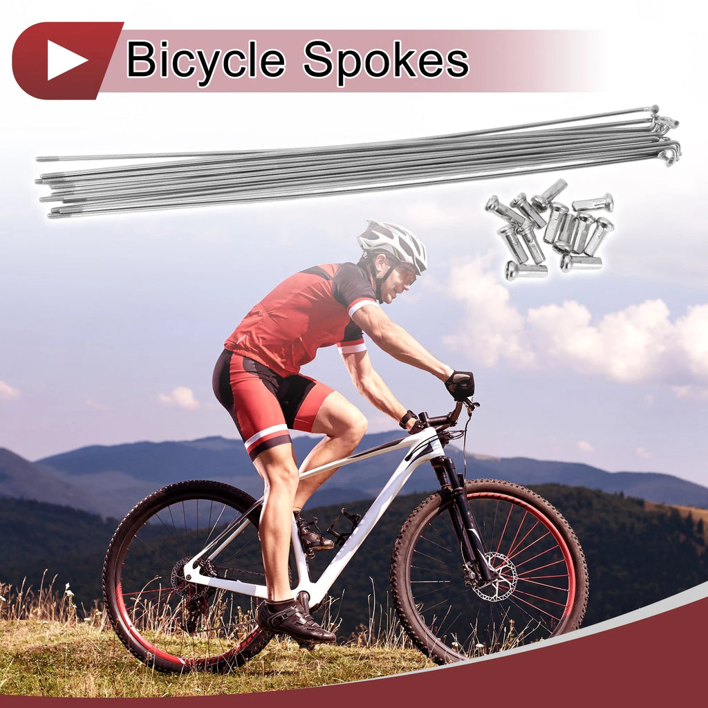 14G Bicycle Spokes 263mm 304 Stainless Replacement Set for Universal Bike (—)