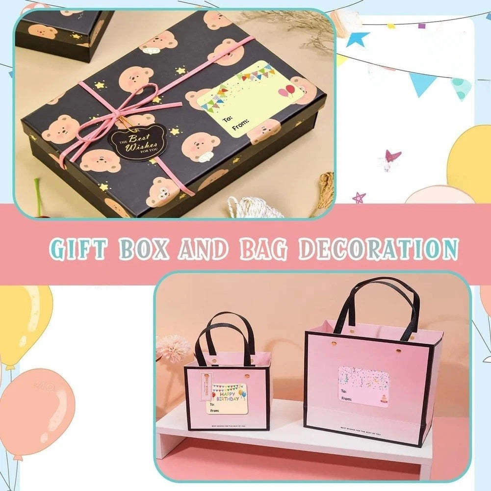 200 Pcs Self Stickers for Presents Party Decorations