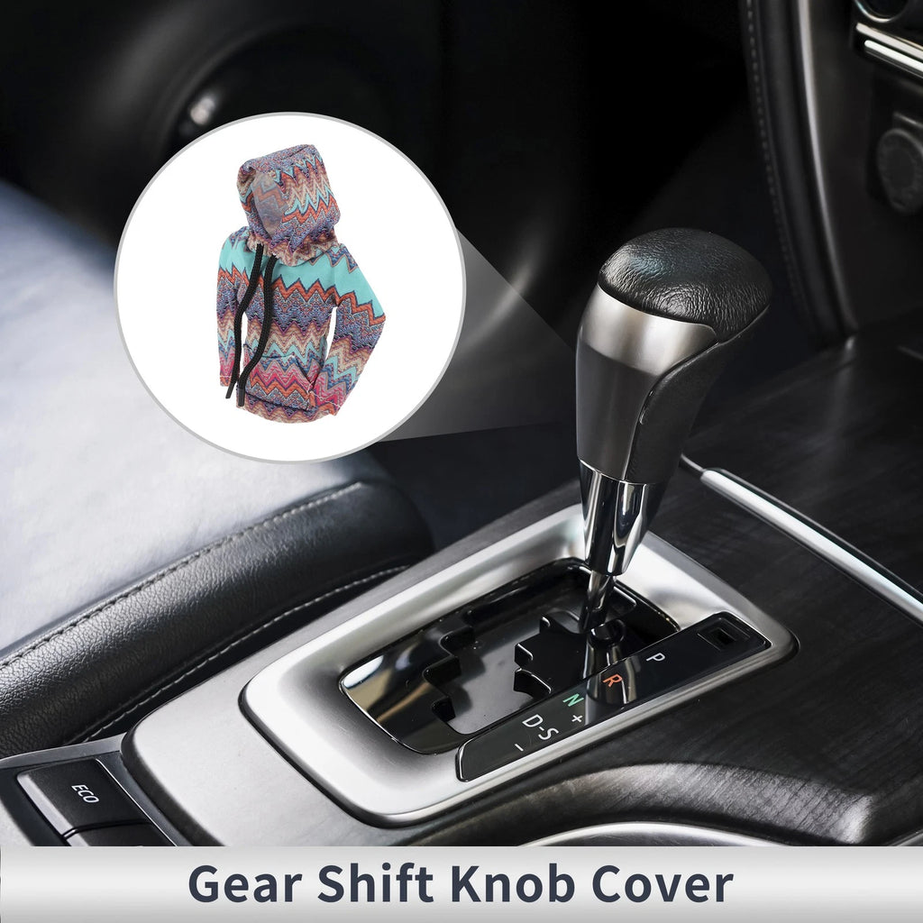 Gear Shift Knob Cover for Universal Car (Deep Blue, Light Blue)