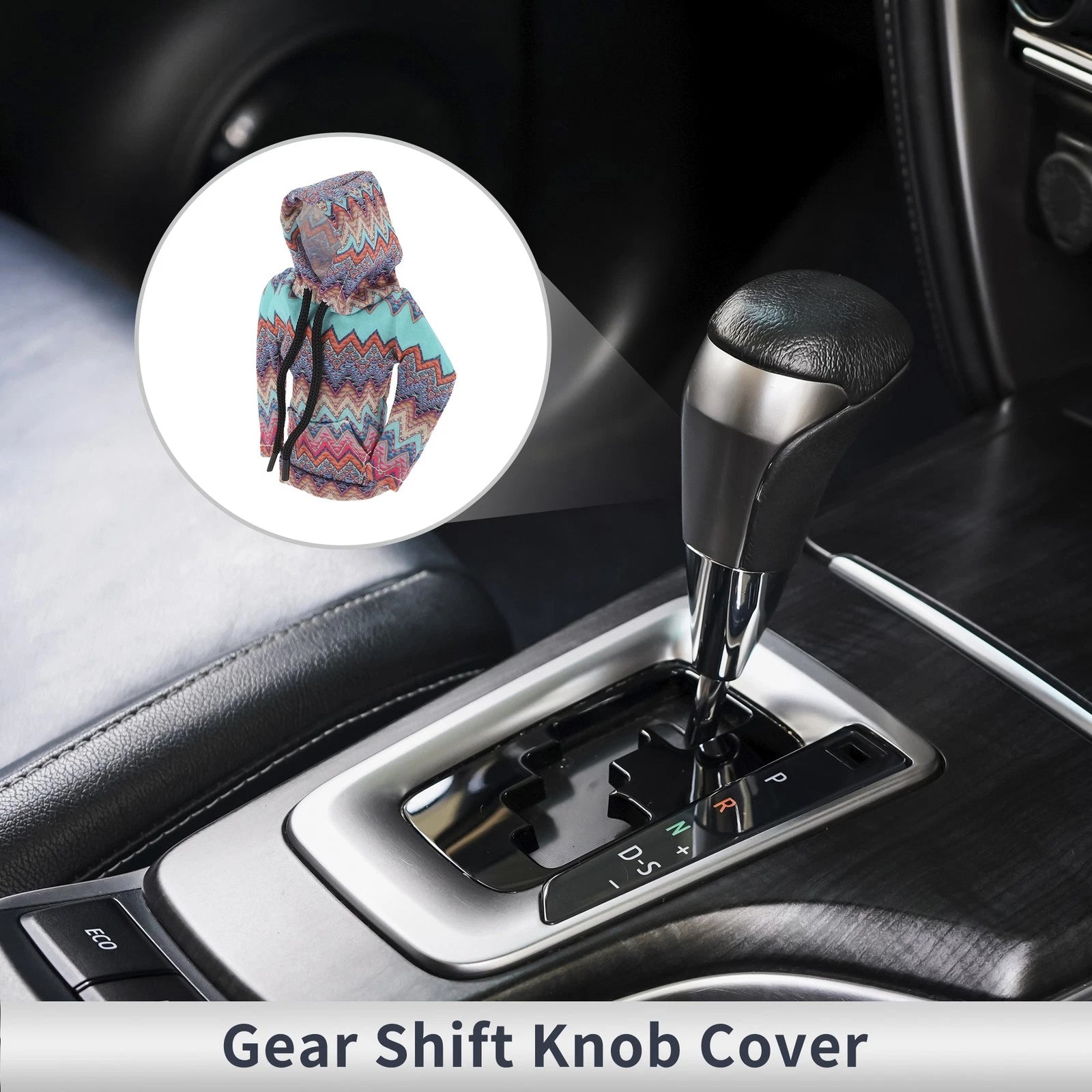 Gear Shift Knob Cover for Universal Car (Deep Blue, Light Blue)