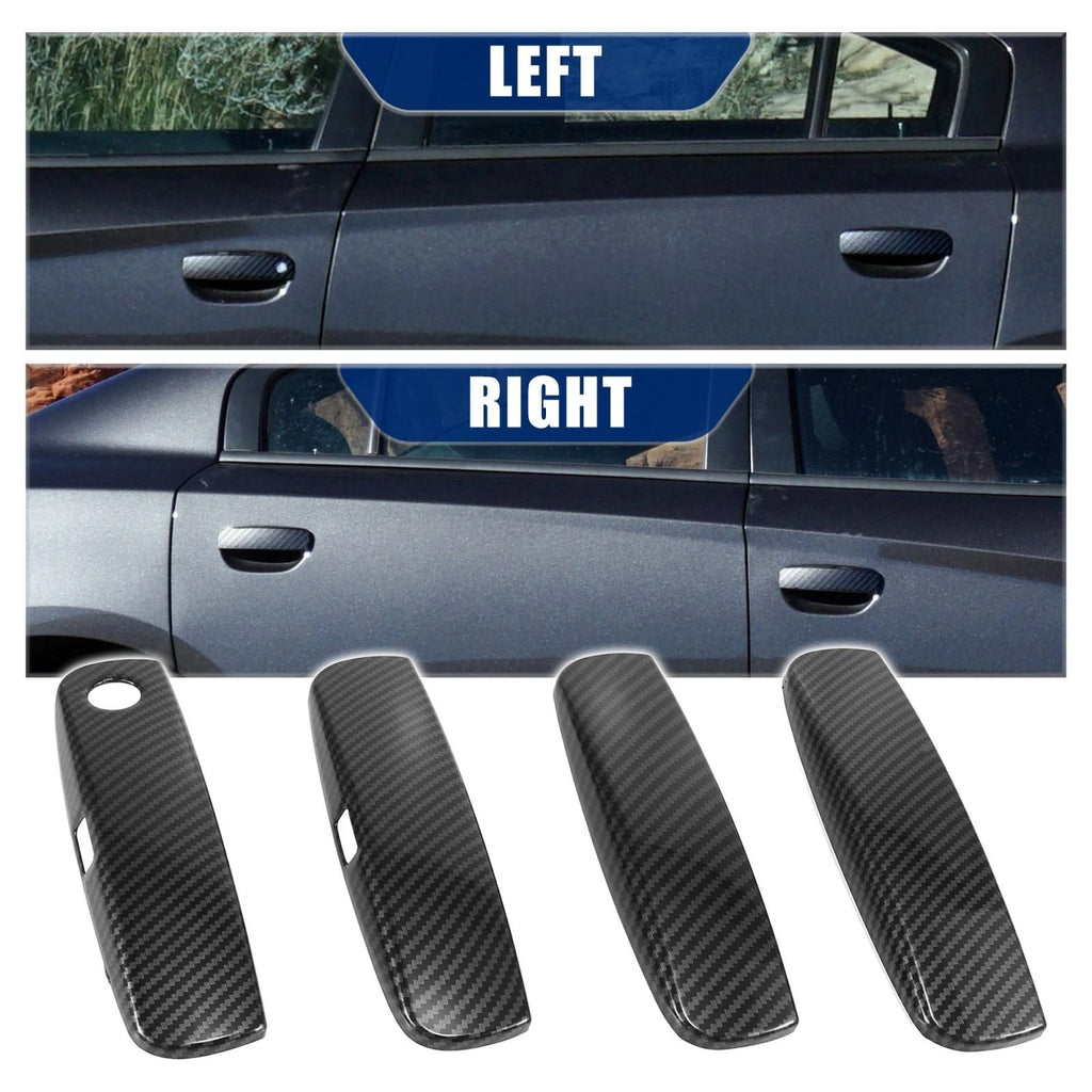 4PCS Front Rear Left Right Door Handle Trim Cover Replacement for Dodge Charger (2011–2021)