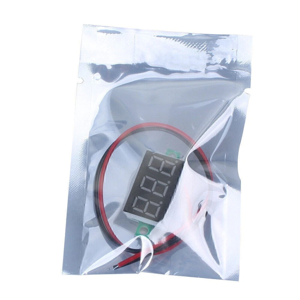 Red LED Voltage Meter 3-Digital 2 Wire for Universal (4.5-30V)