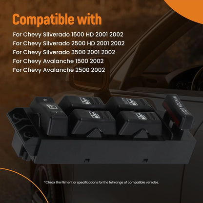 Power Window Master Control Switch for Chevy Silverado GMC Sierra HD (2001–2002)