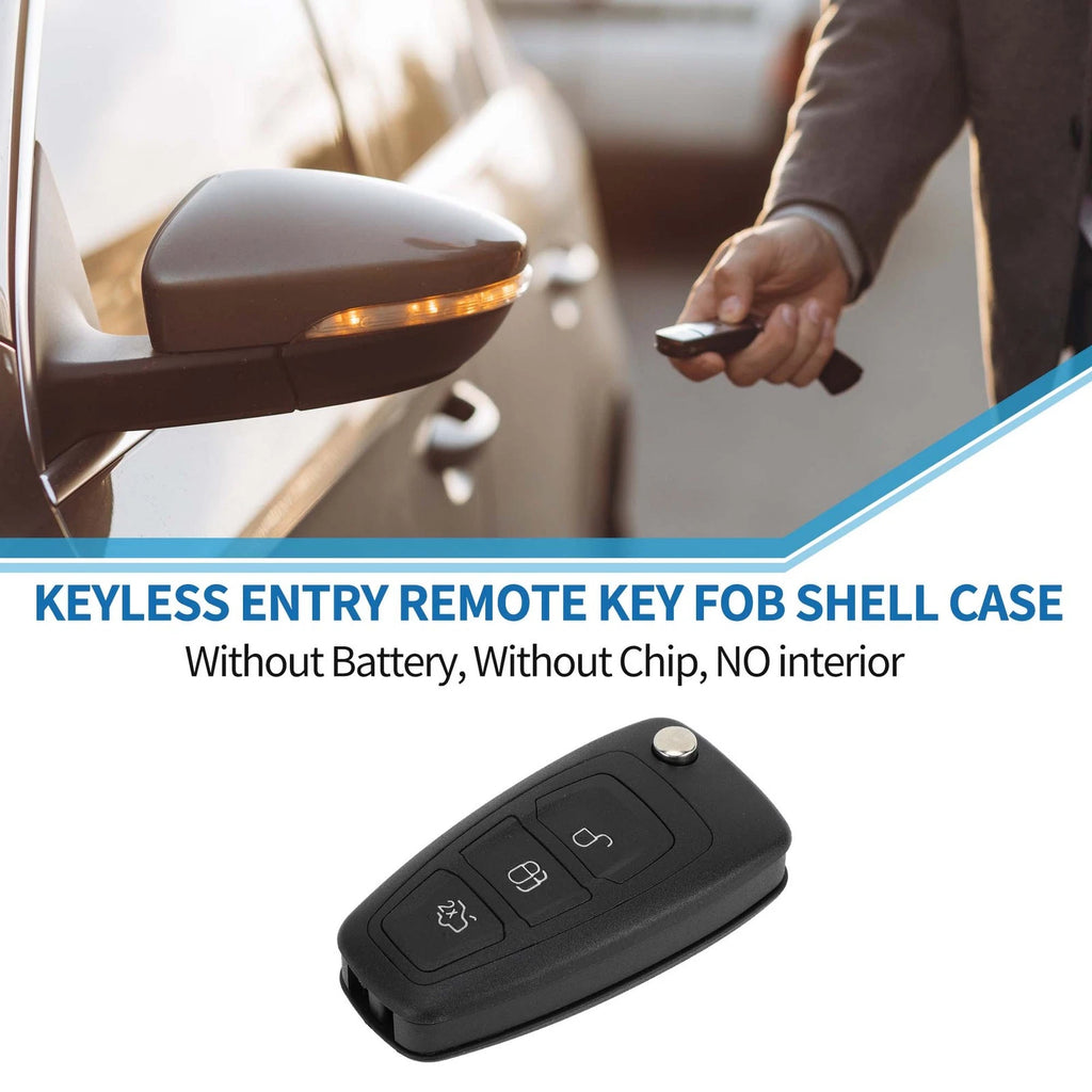 Keyless Entry Remote Key Shell Case for Ford Focus Kuga Fiesta Transit (2011–2023)