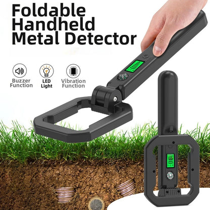 Folding Handheld Metal Detector with LED Display and Buzzer Function
