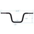 12" Black Fat Mini Ape Handlebar w/ Riser for Harley Softail (2018–2023)