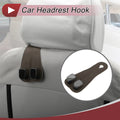 Universal Car Seat Headrest Hook for Purses and Bags (Deep Brown)