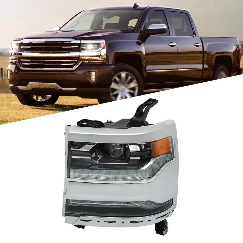 LED Headlight for Silverado 1500 (2016–2018) Chrome Left Side