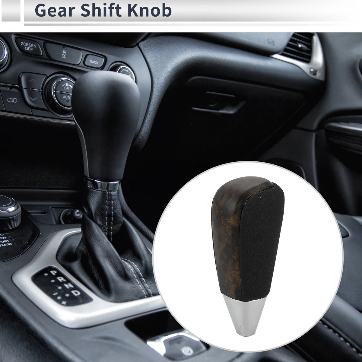 Automatic Gear Shift Knob for Toyota Land Cruiser (2003–2021) Plastic Faux Leather