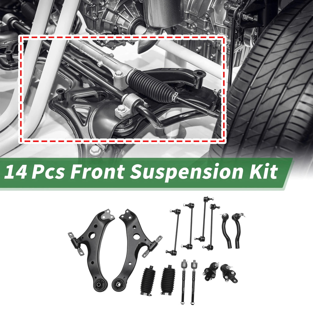 14 Pc Front Lower Control Arms Replacement for Toyota Camry (2007–2011)