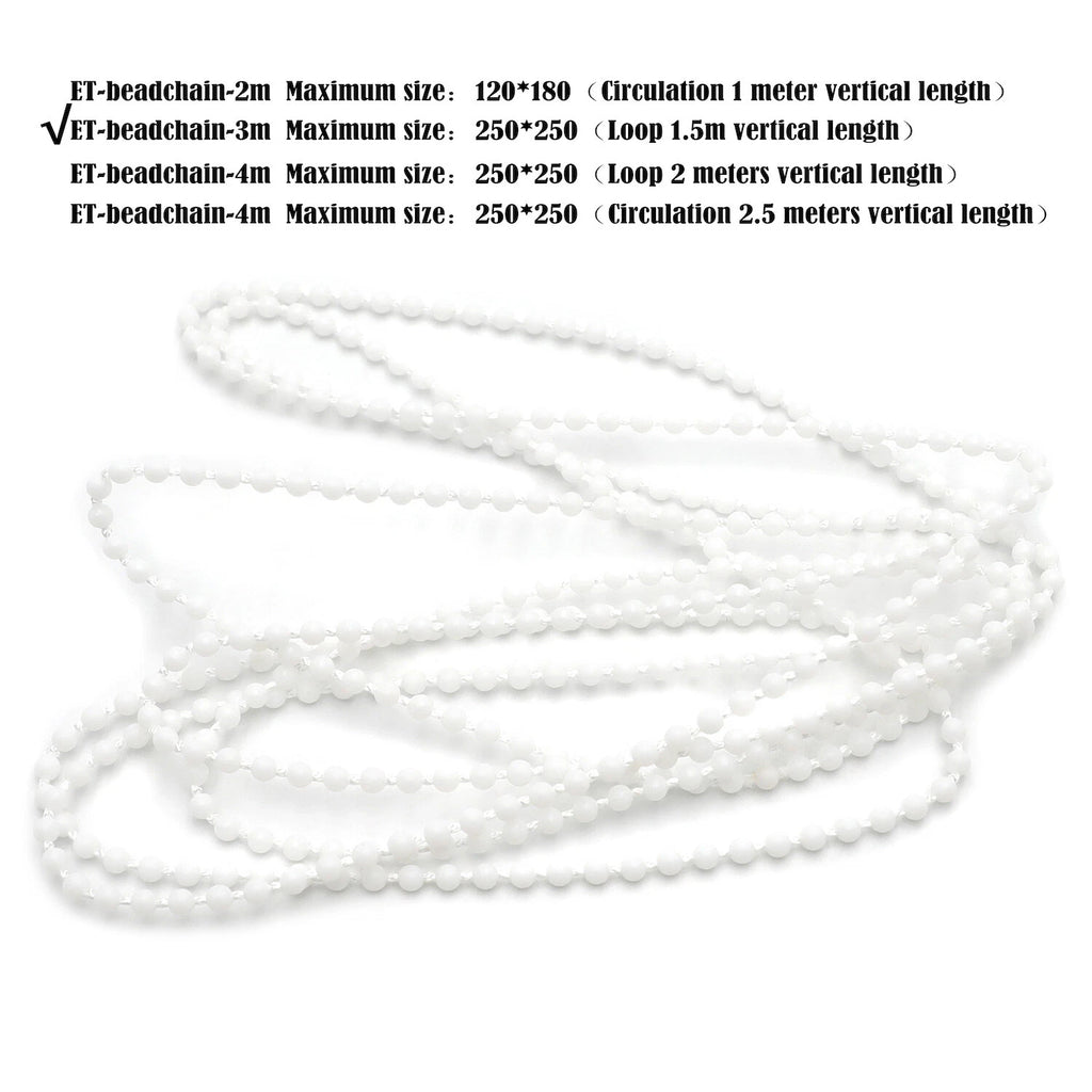 3M Loop 1.5M Side Pulley Chain Beadchain for Roller Blind Shade (10 Feet)