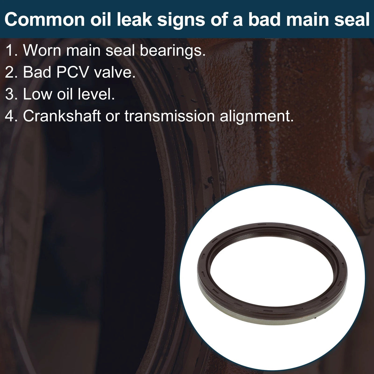 Engine Rear Crankshaft Oil Seal Replacement for Chevrolet Cruze Trax (2011–2022)