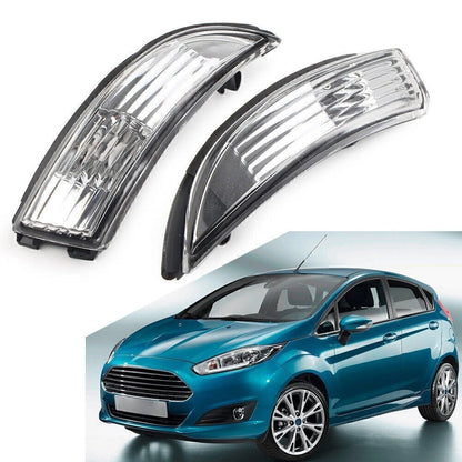 2X Side Rear View Mirror Indicator Light Cover for Ford Fiesta (2009–2015)