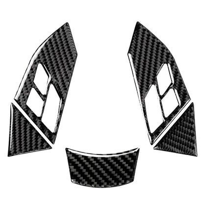 5X Steering Wheel Cover Trim for BMW 5 Series E60 E61 (2003–2010) Carbon Fiber Look