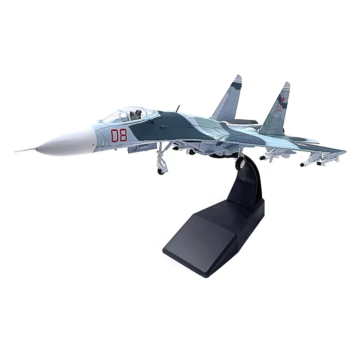 SU-27 Metal Aircraft Model Exhibition Ornament (1/100 Scale)