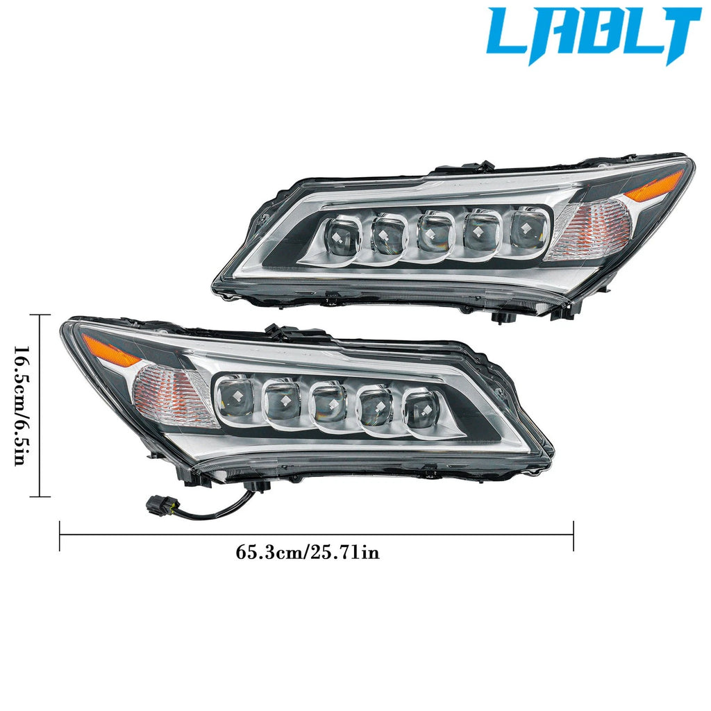 2X LED Headlight Assembly for Acura MDX (2014–2016) LABLT