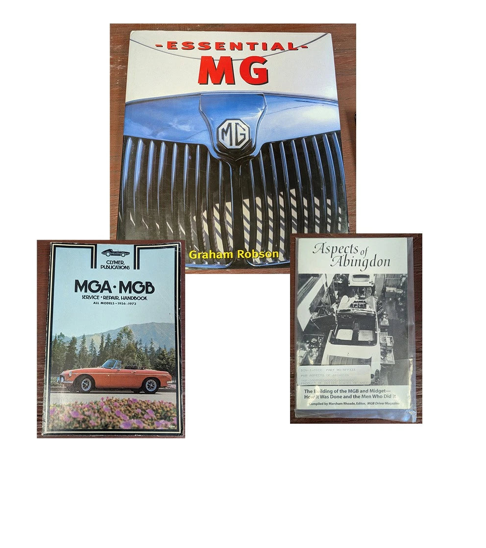 3 Book Set for MG MGA MGB (1955–1980)