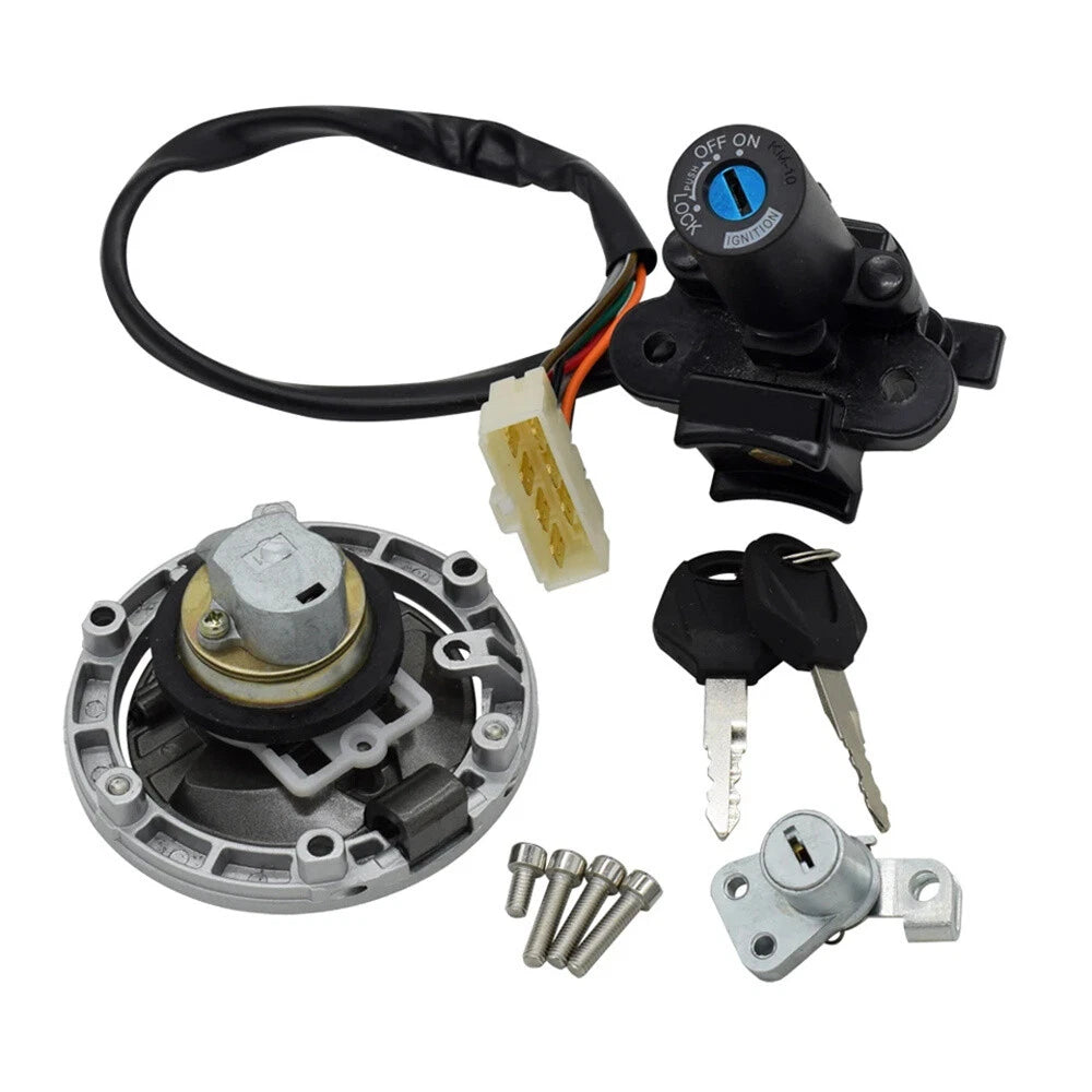 Ignition Switch Lock Key Fuel Gas Cap Kit for Kawasaki Ninja 250R (2008–2012)