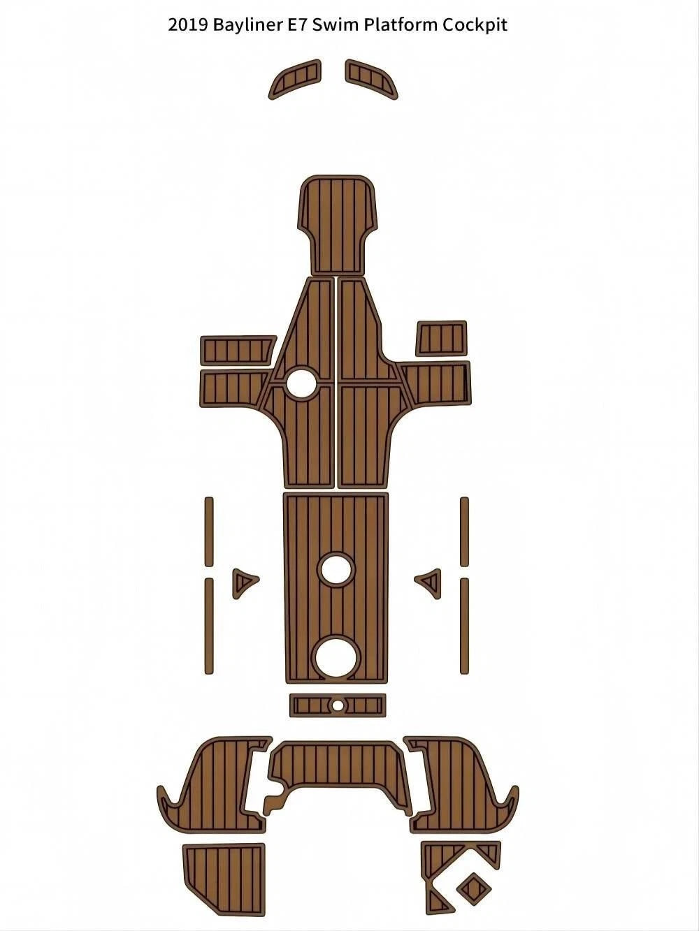 EVA Pads for Bayliner E7 (2019) Swim Platform Cockpit Faux Flooring