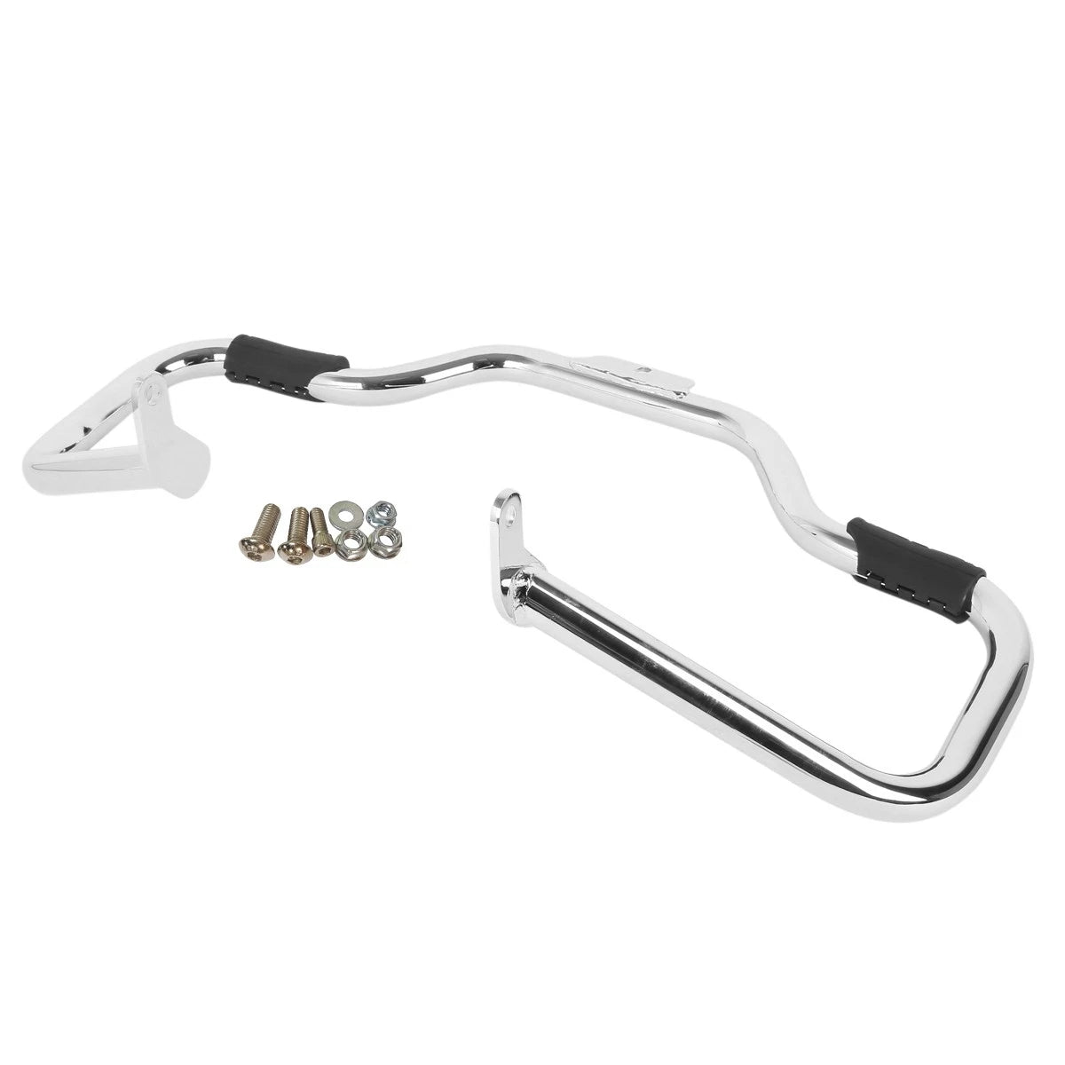 Mustache Engine Guard Crash Bar Foot Peg Clamps for Softail FL (2000–2017) Chrome