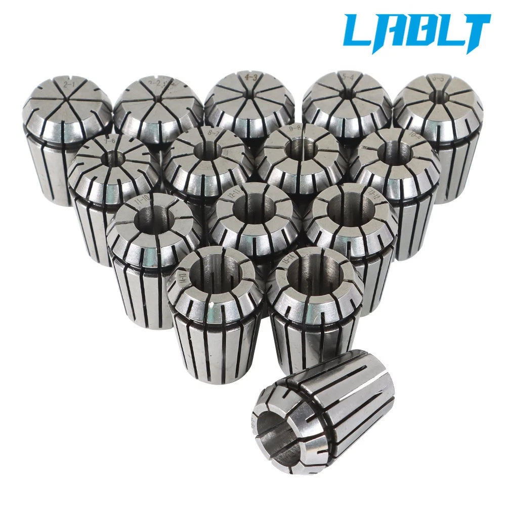 15Pcs ER25 Spring Collet Set for Engraving Machine Milling Lathe (2MM-16MM)