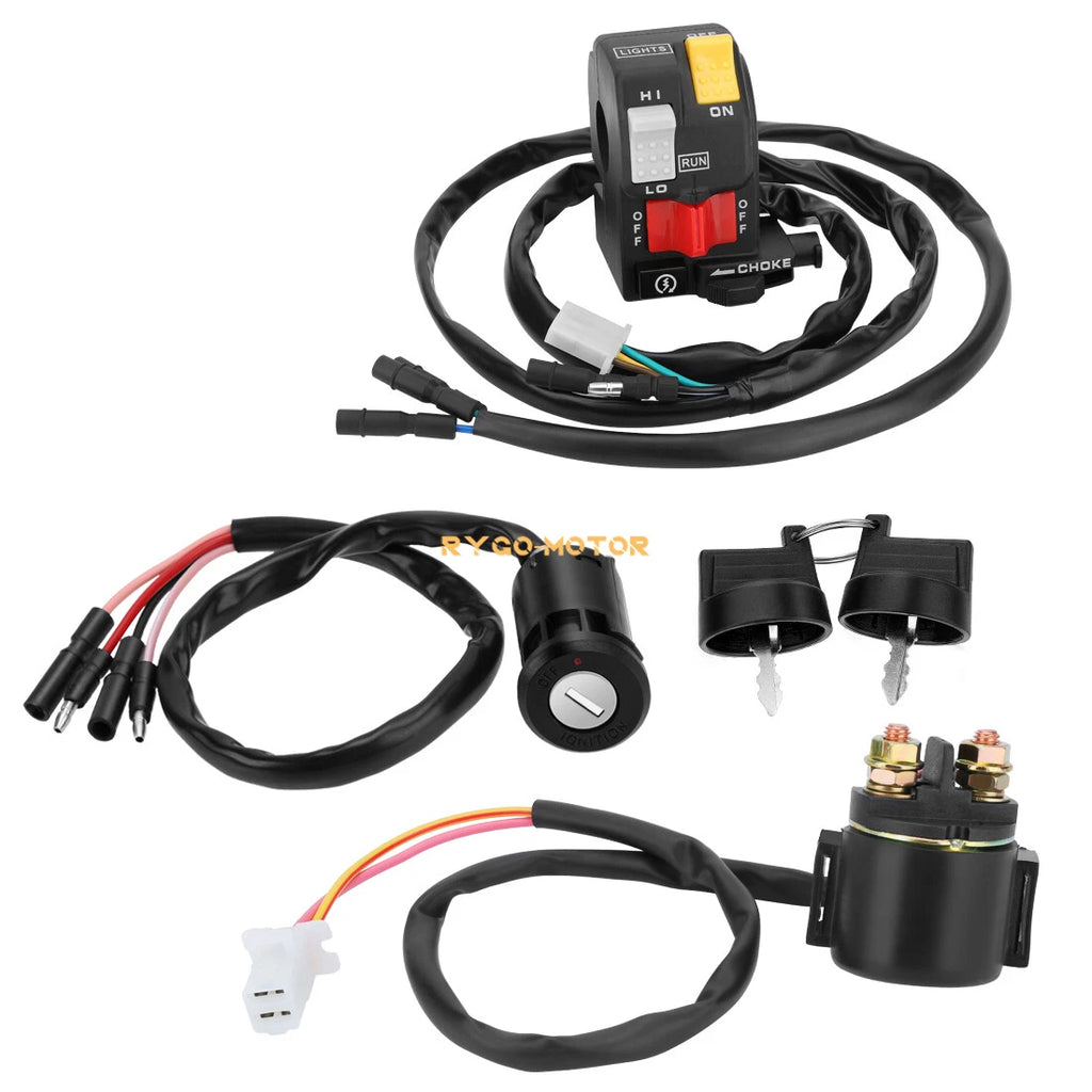 Handlebar Switch & Key Starter Relay Kit for Honda FourTrax 300 TRX300 (1990–1995)