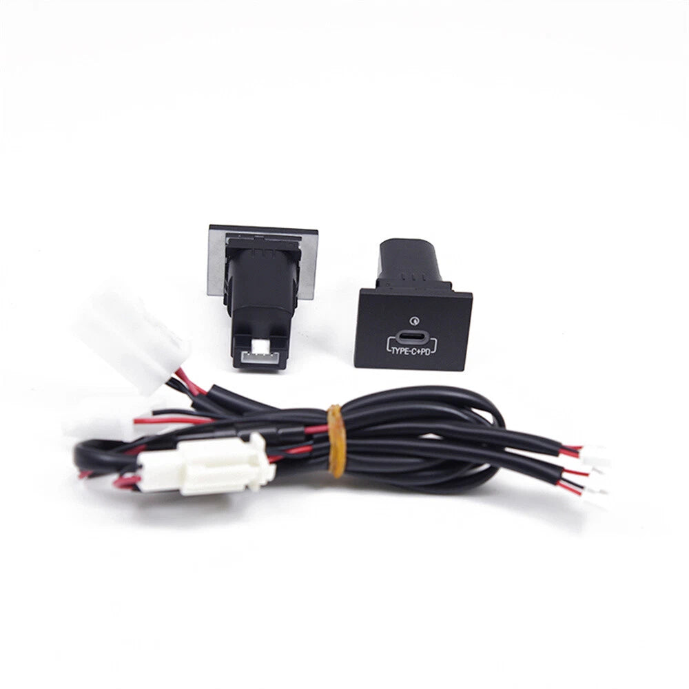 USB-A QC3.0 & USB-C PD Fast Charger Socket for Ford Focus MK2 (2005–2009)